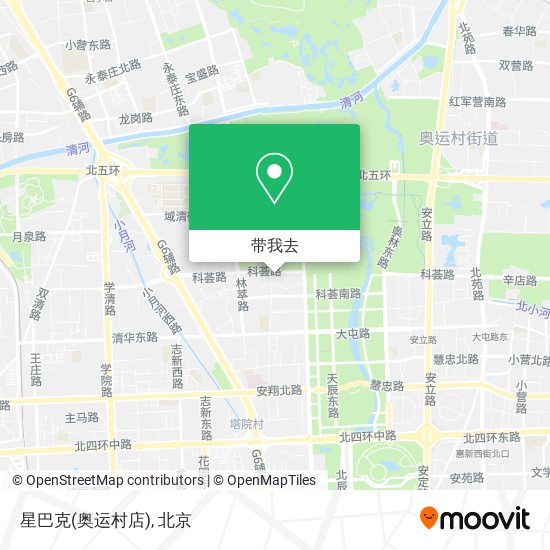 星巴克(奥运村店)地图