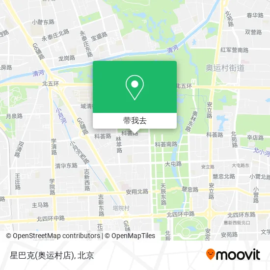 星巴克(奥运村店)地图