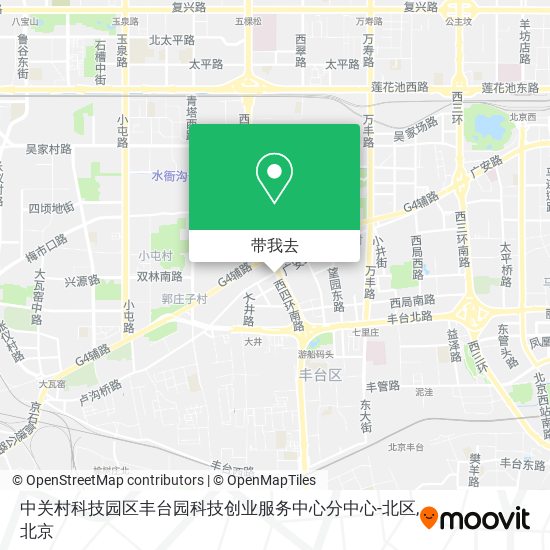 中关村科技园区丰台园科技创业服务中心分中心-北区地图