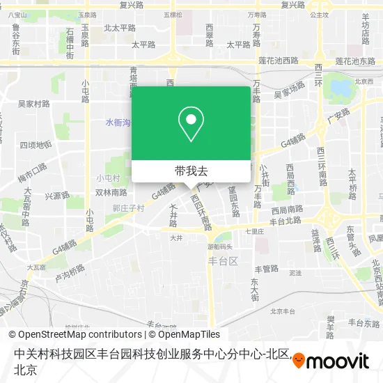 中关村科技园区丰台园科技创业服务中心分中心-北区地图