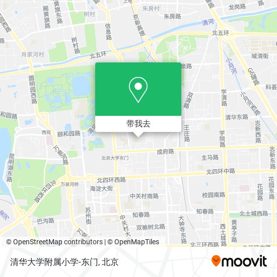 清华大学附属小学-东门地图