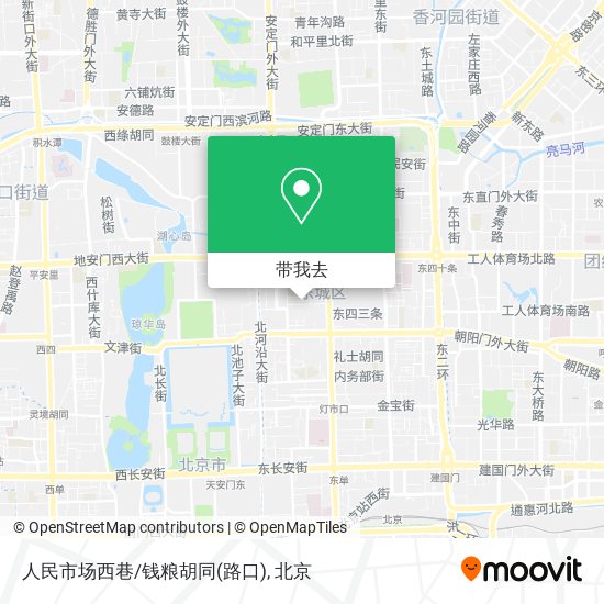 人民市场西巷/钱粮胡同(路口)地图