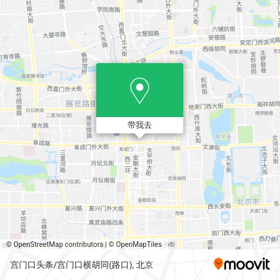 宫门口头条/宫门口横胡同(路口)地图