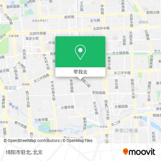 绵阳市驻北地图