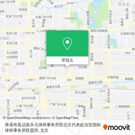 香港布英达陈永元律师事务所驻北京代表处信安国际律师事务所联盟所地图
