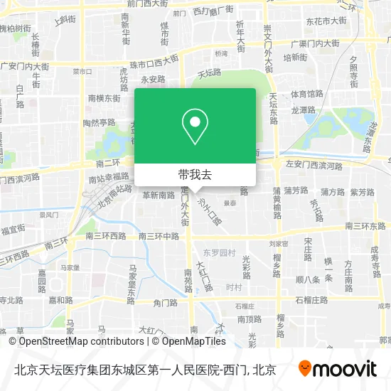 北京天坛医疗集团东城区第一人民医院-西门地图