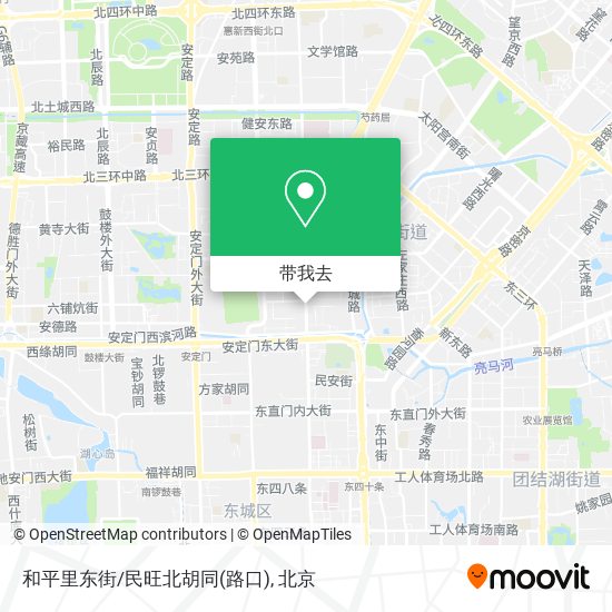 和平里东街/民旺北胡同(路口)地图