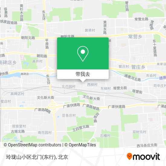 玲珑山小区北门(东行)地图