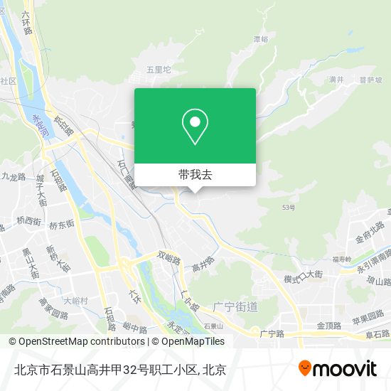 北京市石景山高井甲32号职工小区地图