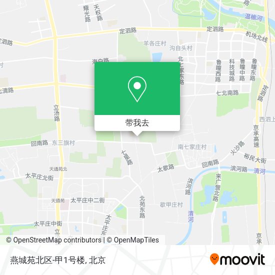 燕城苑北区-甲1号楼地图