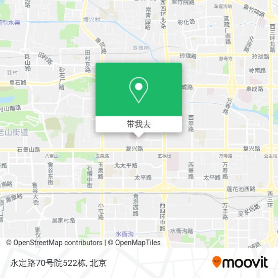 永定路70号院522栋地图