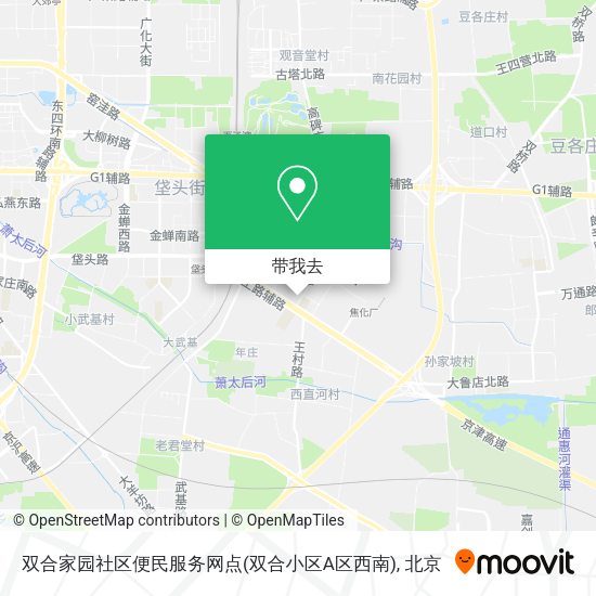 双合家园社区便民服务网点(双合小区A区西南)地图