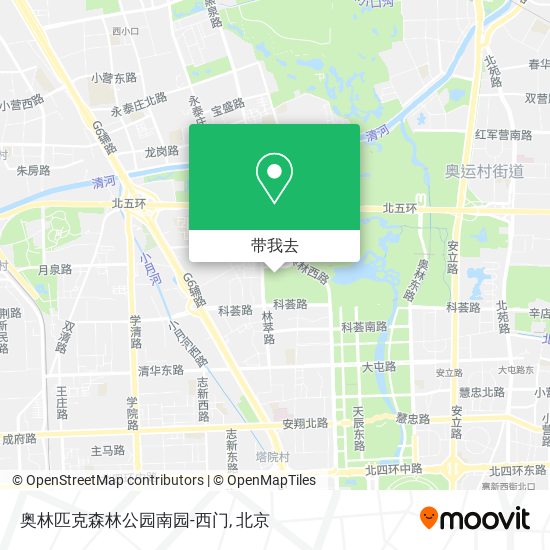 奥林匹克森林公园南园-西门地图