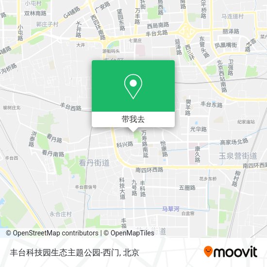 丰台科技园生态主题公园-西门地图