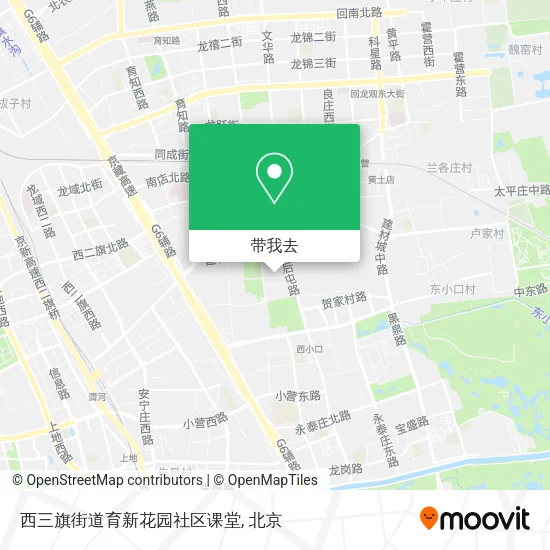 西三旗街道育新花园社区课堂地图