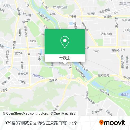 979路(梧桐苑公交场站-玉泉路口南)地图