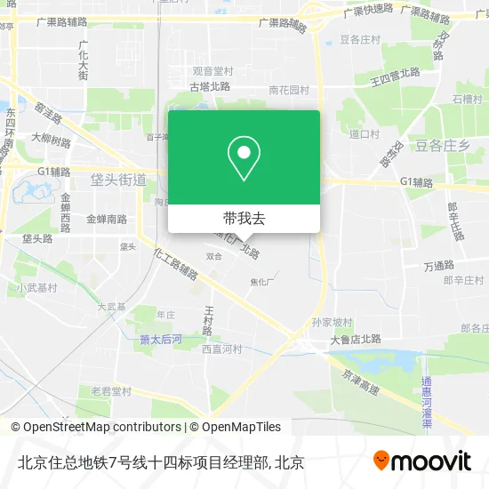 北京住总地铁7号线十四标项目经理部地图