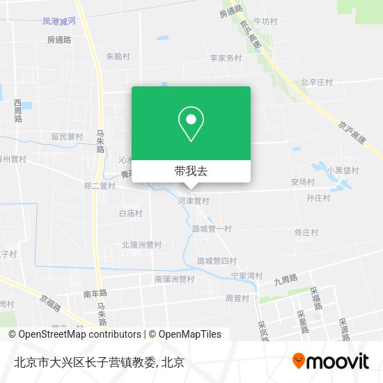 北京市大兴区长子营镇教委地图