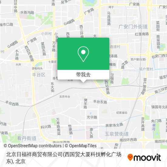 北京日福祥商贸有限公司(西国贸大厦科技孵化广场东)地图
