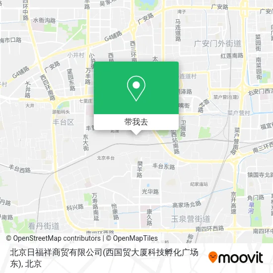 北京日福祥商贸有限公司(西国贸大厦科技孵化广场东)地图