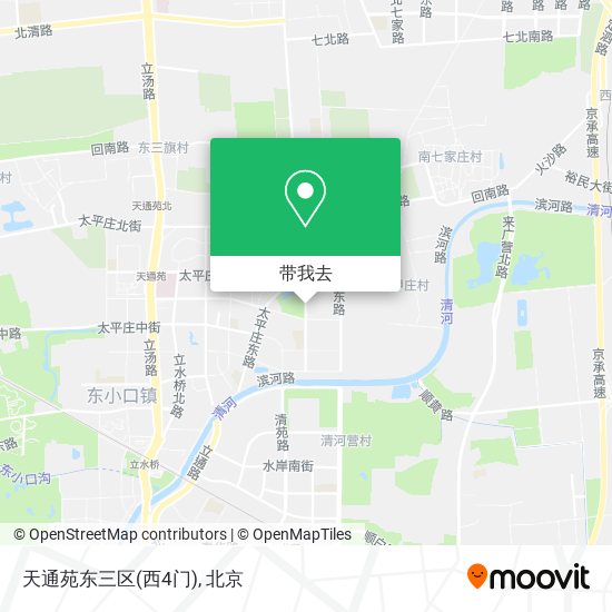 天通苑东三区(西4门)地图