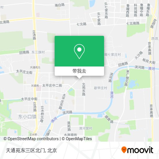 天通苑东三区北门地图