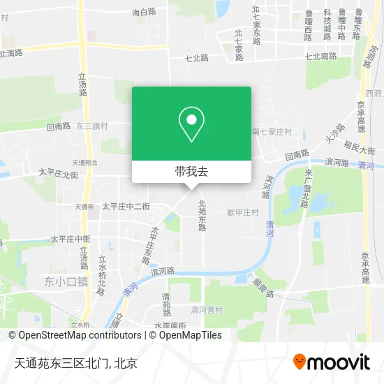 天通苑东三区北门地图