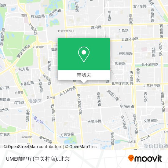 UME咖啡厅(中关村店)地图