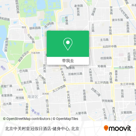 北京中关村皇冠假日酒店-健身中心地图