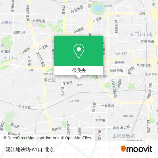 泥洼地铁站-A1口地图