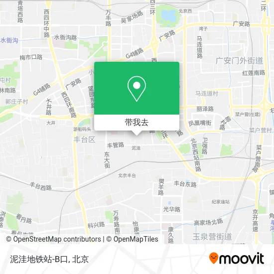 泥洼地铁站-B口地图