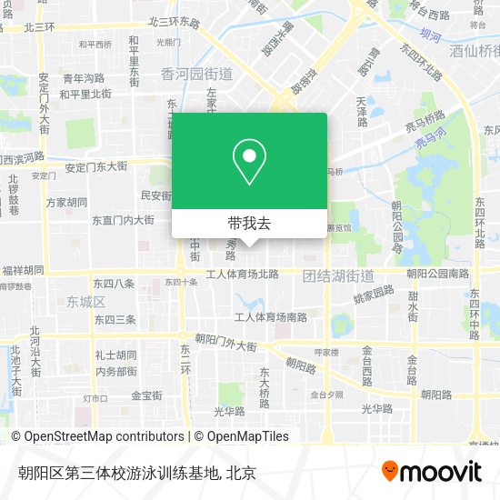 朝阳区第三体校游泳训练基地地图