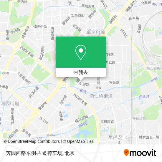 芳园西路东侧-占道停车场地图