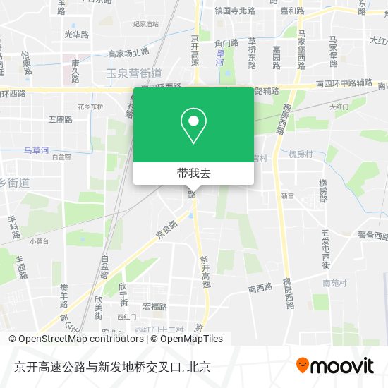 京开高速公路与新发地桥交叉口地图