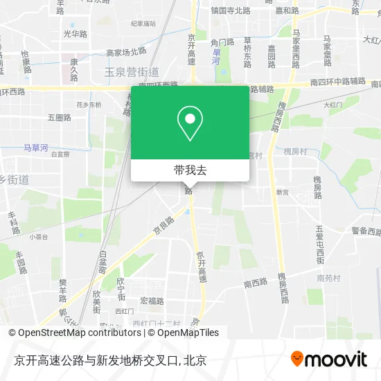 京开高速公路与新发地桥交叉口地图
