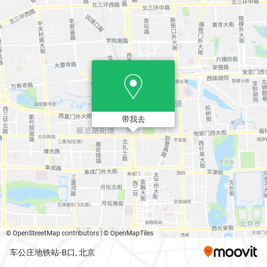 车公庄地铁站-B口地图
