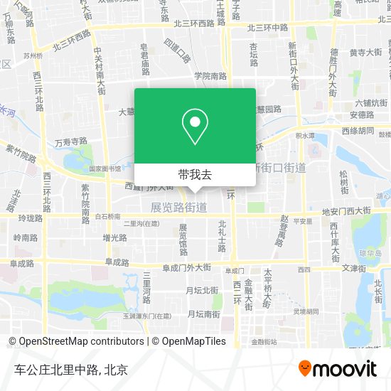 车公庄北里中路地图