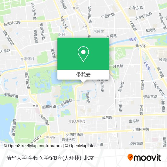 清华大学-生物医学馆B座(人环楼)地图