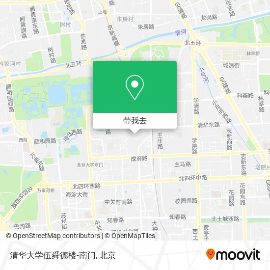 清华大学伍舜德楼-南门地图