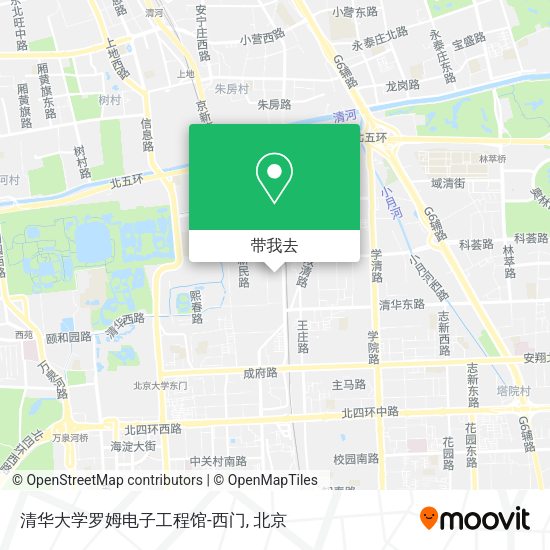 清华大学罗姆电子工程馆-西门地图