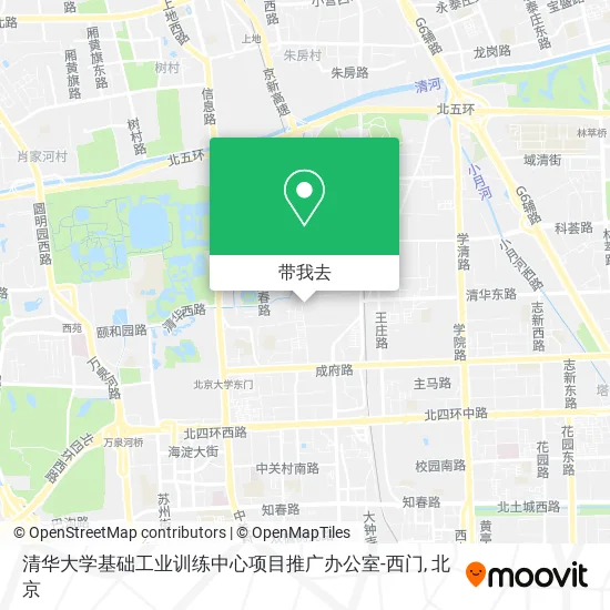 清华大学基础工业训练中心项目推广办公室-西门地图
