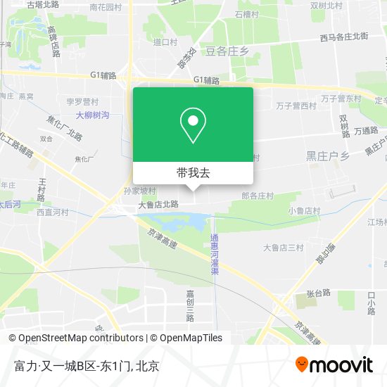 富力·又一城B区-东1门地图