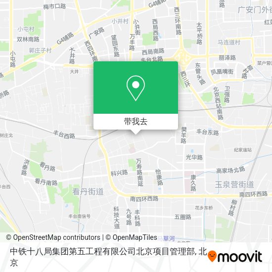 中铁十八局集团第五工程有限公司北京项目管理部地图