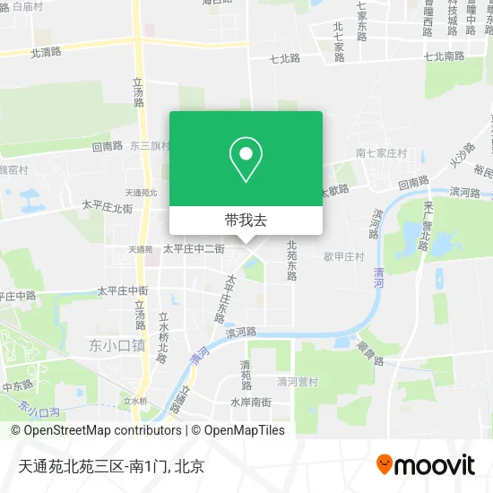 天通苑北苑三区-南1门地图