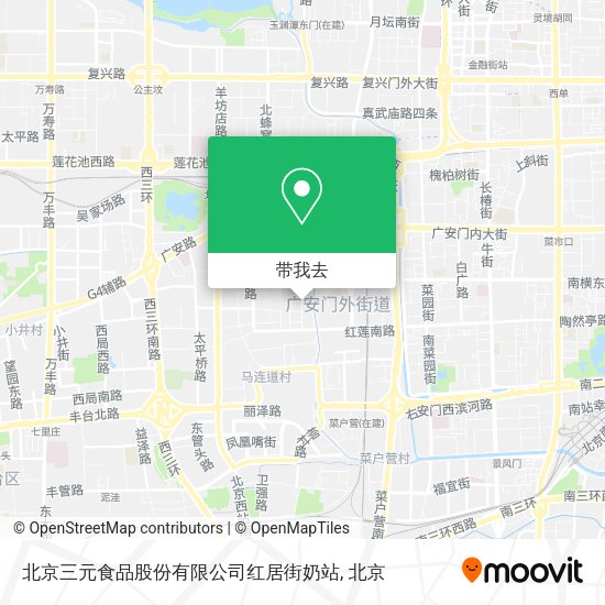 北京三元食品股份有限公司红居街奶站地图