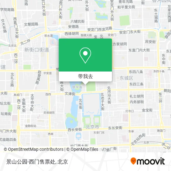 景山公园-西门售票处地图