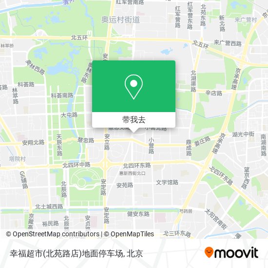 幸福超市(北苑路店)地面停车场地图