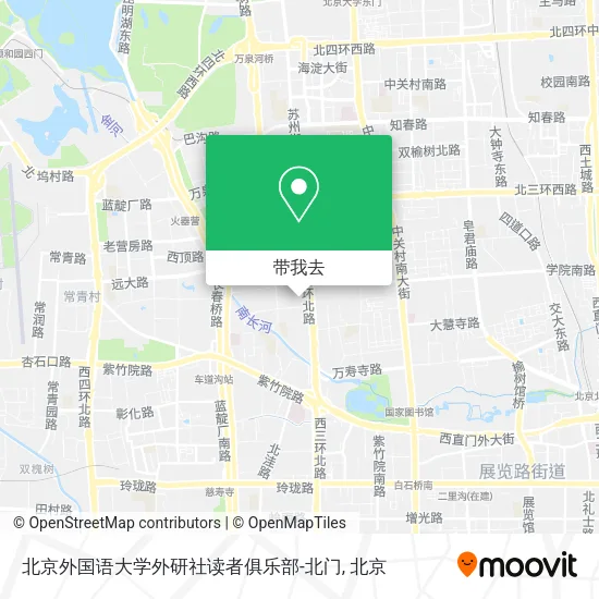 北京外国语大学外研社读者俱乐部-北门地图