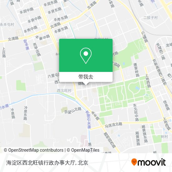 海淀区西北旺镇行政办事大厅地图
