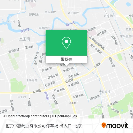 北京中惠药业有限公司停车场-出入口地图